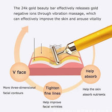 Load image into Gallery viewer, 🔥 HOT SALE 🔥 24K Gold T-Shape Vibrating Face Massager 🌟50% OFF🌟🌟