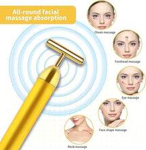 Load image into Gallery viewer, 🔥 HOT SALE 🔥 24K Gold T-Shape Vibrating Face Massager 🌟50% OFF🌟🌟