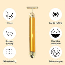 Load image into Gallery viewer, 🔥 HOT SALE 🔥 24K Gold T-Shape Vibrating Face Massager 🌟50% OFF🌟🌟