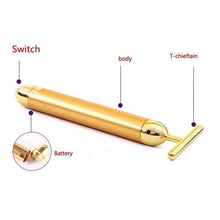 Load image into Gallery viewer, 🔥 HOT SALE 🔥 24K Gold T-Shape Vibrating Face Massager 🌟50% OFF🌟🌟