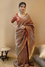Load image into Gallery viewer, Kala Niketan Maroon Soft Banarasi Silk Saree With Panoply Blouse Piece