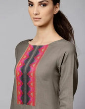 Load image into Gallery viewer, Festive & Party Wear Cotton Printed Kurti With Palazzo & Dupatta
