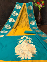 Load image into Gallery viewer, Captivating Mustard Yellow Color Soft Banarasi Silk Saree With Stunning Blouse Piece
