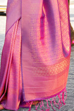 Load image into Gallery viewer, Kala Niketan Wine Purple Woven Kanjivaram Saree - Special Wedding Edition