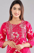 Load image into Gallery viewer, Celebrity Style Rayon Embroidered Kurti With Stylish Sharara (S To 7XL Size Available)