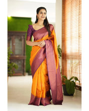 Load image into Gallery viewer, Kala Niketan Designer Beautiful Kanjivaram Silk Saree - 7 Colors Available