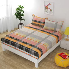 Load image into Gallery viewer, Premium Elastic Fitted Double Bedsheet with 2 Pillow Covers (Fits Any Beds & Mattresses)
