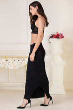 Load image into Gallery viewer, Women Saree Shapewear with Side Slit in Black (Fish Cut Petticoat)