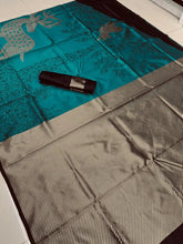 Load image into Gallery viewer, Kala Niketan Rama Soft Banarasi Silk Saree With Beautiful Blouse Piece