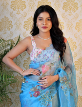Load image into Gallery viewer, Kala Niketan Organza Silk Saree With Khatli Work Pallu