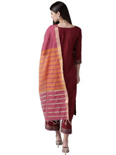 Load image into Gallery viewer, Festive & Party Wear Cotton Printed Kurti With Palazzo & Dupatta
