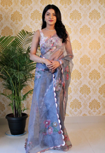 Load image into Gallery viewer, Kala Niketan Organza Silk Saree With Khatli Work Pallu