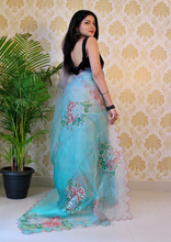 Load image into Gallery viewer, Kala Niketan Organza Silk Saree With Khatli Work Pallu
