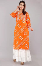 Load image into Gallery viewer, Celebrity Style Rayon Embroidered Kurti With Stylish Sharara (S To 7XL Size Available)