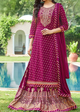 Load image into Gallery viewer, Kala Niketan Designer Floral Embroidered Gotta Patti Kurta with Skirt & With Dupatta - 3 Colors Available