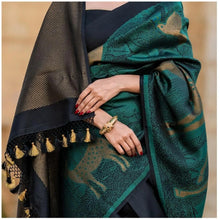 Load image into Gallery viewer, Kala Niketan Rama Soft Banarasi Silk Saree With Beautiful Blouse Piece