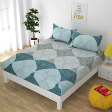 Load image into Gallery viewer, Premium Elastic Fitted Double Bedsheet with 2 Pillow Covers (Fits Any Beds & Mattresses)