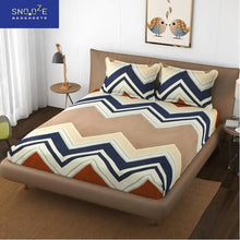Load image into Gallery viewer, Premium Elastic Fitted Double Bedsheet with 2 Pillow Covers