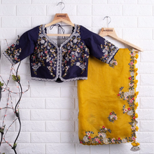 Load image into Gallery viewer, Kala Niketan Kaveri Jumkhi Therad Seuuins Organza Silk Sari With Attached Blouse