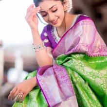Load image into Gallery viewer, Kala Niketan Aalia Archaic Traditional kanchi Soft Silk Sari With Attached Blouse