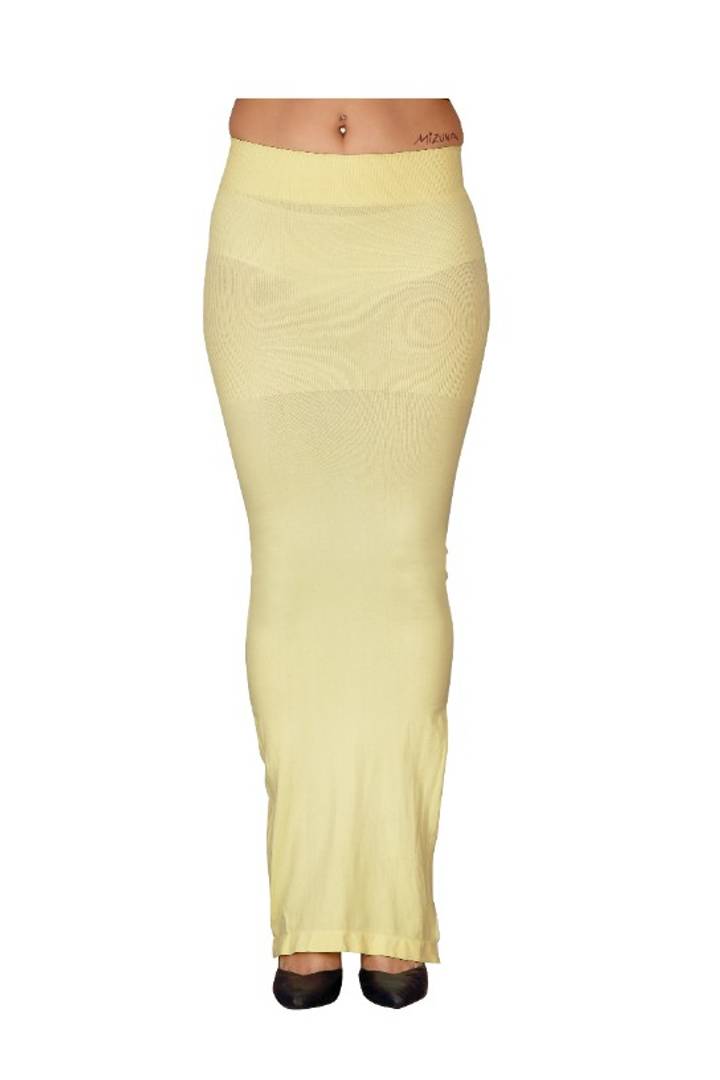 Women Saree Shapewear with Side Slit in Cream (Fish Cut Petticoat