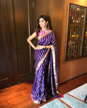 Load image into Gallery viewer, Kala Niketan Shilpa Shetty Traditional Kanchi Soft Silk Sari With Attached Blouse