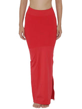 Load image into Gallery viewer, Women Saree Shapewear with Side Slit in Red (Fish Cut Petticoat)