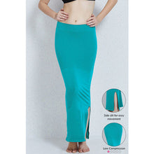 Load image into Gallery viewer, Women Saree Shapewear with Side Slit - Firozi Colour (Fish Cut Petticoat)