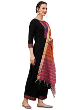 Load image into Gallery viewer, Festive & Party Wear Cotton Printed Kurti With Palazzo & Dupatta