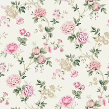 Load image into Gallery viewer, Pink Floral Cotton Blend Elastic Fitted King Bedsheet