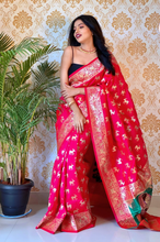 Load image into Gallery viewer, Kala Niketan ‘Dulhaniya’ Royal Pink Banarasi Silk Saree