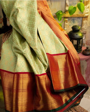 Load image into Gallery viewer, Kala Niketan Traditional Kanchi Soft Silk Saree With Attached Blouse