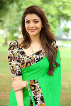 Load image into Gallery viewer, Kala Niketan Kajal Pista Kalamkari Printed Chanderi Silk Cotton Saree