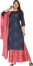 Load image into Gallery viewer, Bollywood Style Rayon Kurta with Sharara and Duppata (S To 7XL Size Available)
