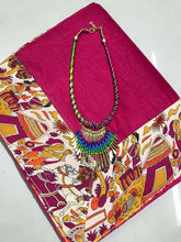 Load image into Gallery viewer, Kala Niketan Kajal Pink Kalamkari Printed Chanderi Silk Cotton Sarees