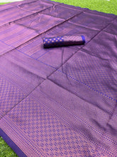Load image into Gallery viewer, Royal Purple Zari Woven Kanjivaram Saree - Special Wedding Edition