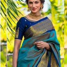 Load image into Gallery viewer, Kala Niketan Archaic Traditional kanchi Soft Silk Sari With Attached Blouse