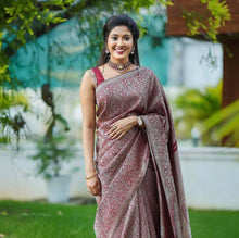 Load image into Gallery viewer, Kala Niketan Dolly Archaic Traditional Kanchi Soft Silk Sari With Attached Blouse