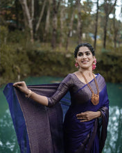 Load image into Gallery viewer, Kala Niketan Himanshi Khurana Soft Silk Sari With Attached Blouse - 9 Colors Available