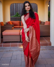 Load image into Gallery viewer, Kala Niketan Himanshi Khurana Soft Silk Sari With Attached Blouse - 9 Colors Available