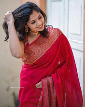 Load image into Gallery viewer, Kala Niketan Himanshi Khurana Soft Silk Sari With Attached Blouse - 9 Colors Available