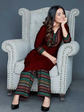 Load image into Gallery viewer, Hina Khan Rayon Printed Kurta With Palazzo Set (Size S to 3XL Available)