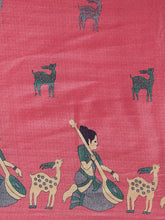 Load image into Gallery viewer, Kala Niketan Pink Silk Blend Printed Khadi Saree