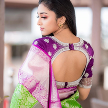 Load image into Gallery viewer, Kala Niketan Aalia Archaic Traditional kanchi Soft Silk Sari With Attached Blouse