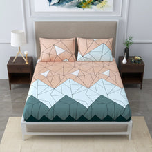 Load image into Gallery viewer, Multicolor King Size Abstract Elastic Fitted King Size Bedsheet