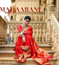 Load image into Gallery viewer, Kala Niketan Rani Archaic Traditional Kanchi Soft Silk Sari With Attached Blouse