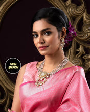 Load image into Gallery viewer, Traditional Pink Kanchi Soft Silk Sari With Attached Blouse