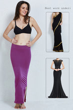 Load image into Gallery viewer, Women Saree Shapewear with Side Slit in Purple (Fish Cut Petticoat)