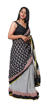 Load image into Gallery viewer, Kala Niketan Soft Mul-Cotton Pom-Pom Lace Saree with Blouse Piece