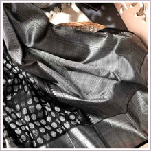 Load image into Gallery viewer, Kala Niketan Classic Jet Black Kanjeevaram Silk Saree